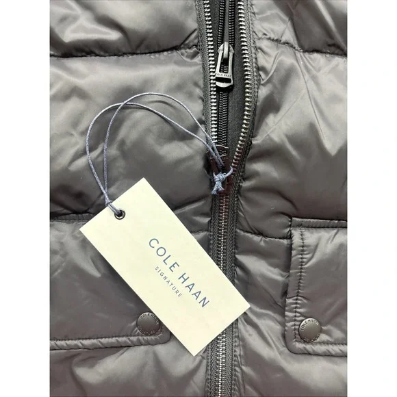 Cole Haan Puffer Jacket With Bib Men's Size Small Black New - Picture 5 of 7
